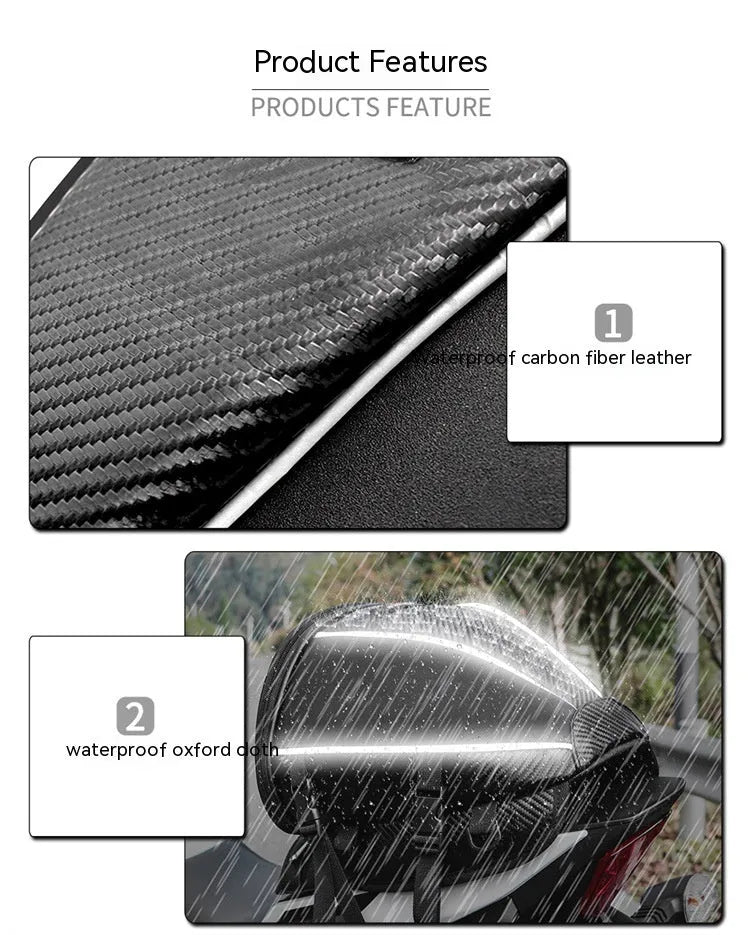 Black motorcycle seat bag with reflective strip, showing convertible crossbody strap and internal pocket organisation