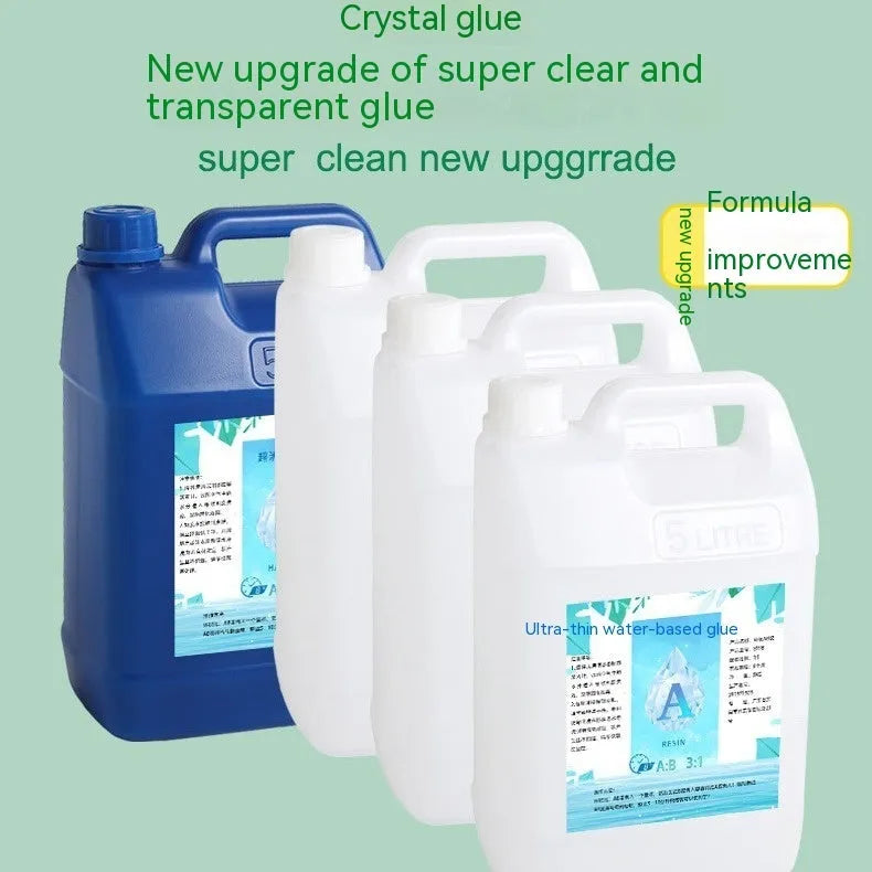 1kg bottle of crystal clear epoxy resin glue for DIY craft projects