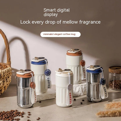 Smart Digital Thermal Bottle 450ml Stainless Steel Vacuum Flask with temperature display