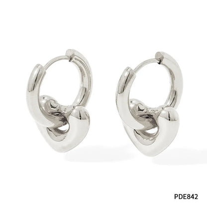 XINGX Stainless Steel Glossy Earrings in geometric designs, available in gold and silver tones.