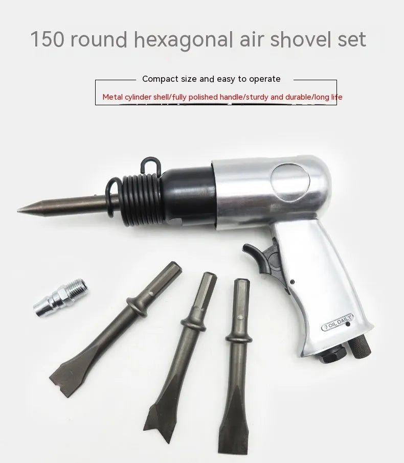 150mm pneumatic air hammer tool with hexagonal or round handle for demolition and repair work