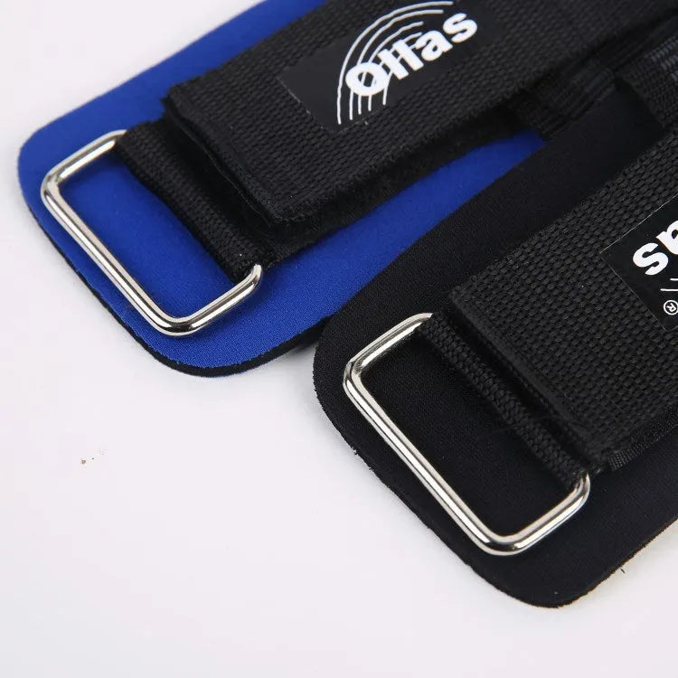 Booster stripe wrist protector gym grip aid in black and blue for fitness and outdoor sports