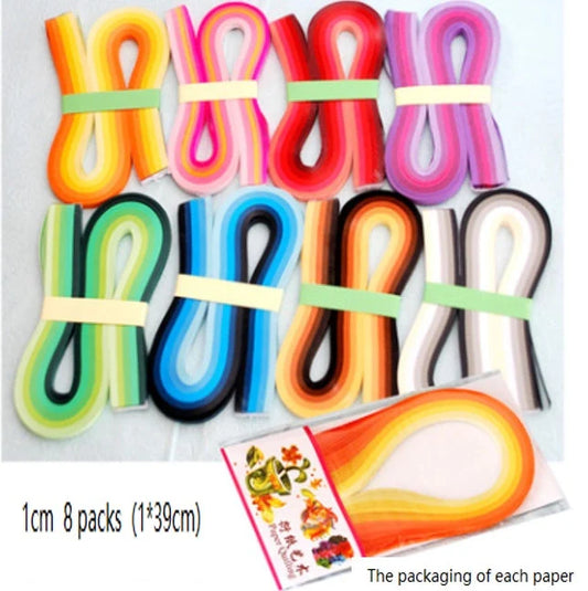 Gradient slip coloured star origami paper set with vibrant hues for DIY crafts