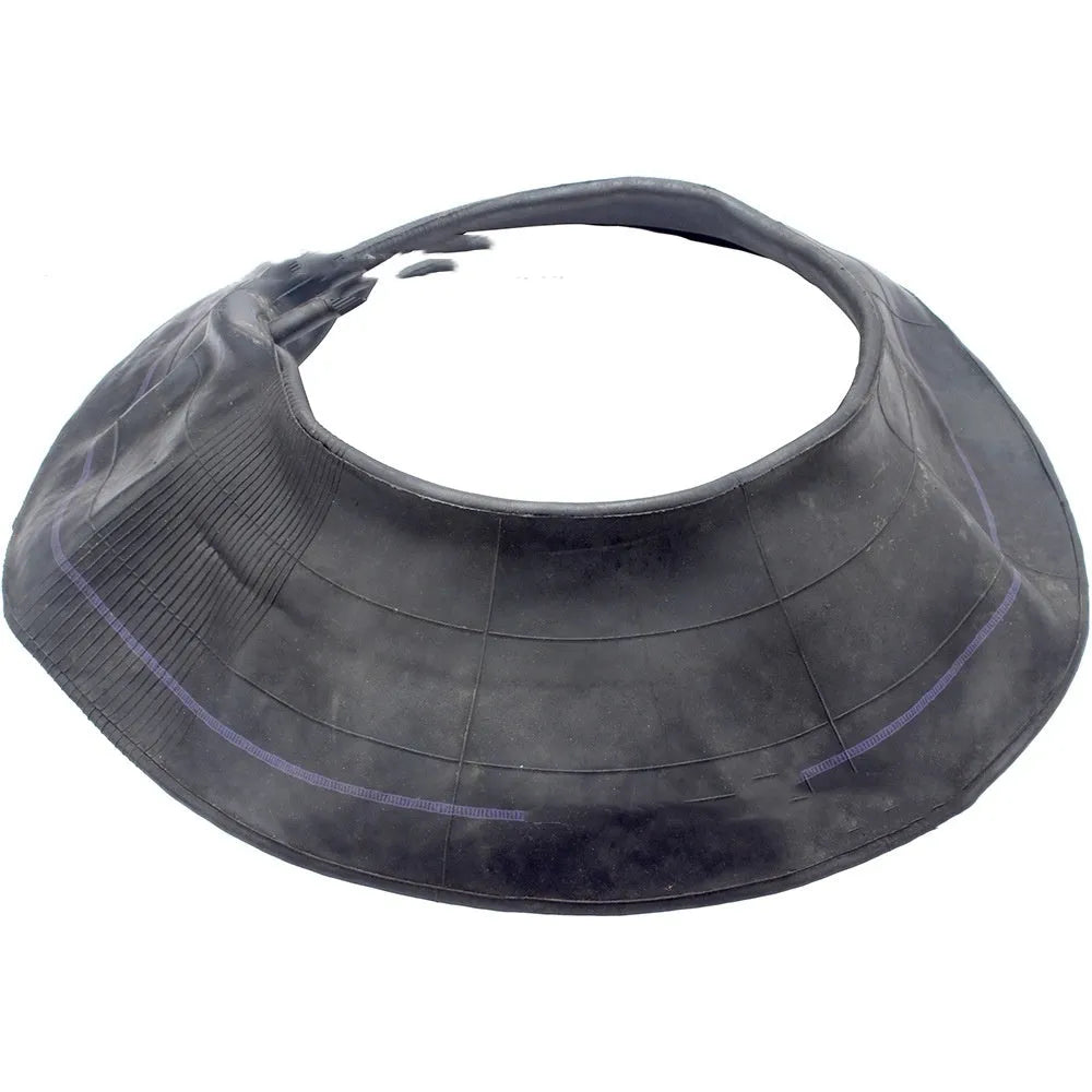Set of two 16x8.00-7 black rubber inner tubes with TR13 straight valve stems and dust caps.