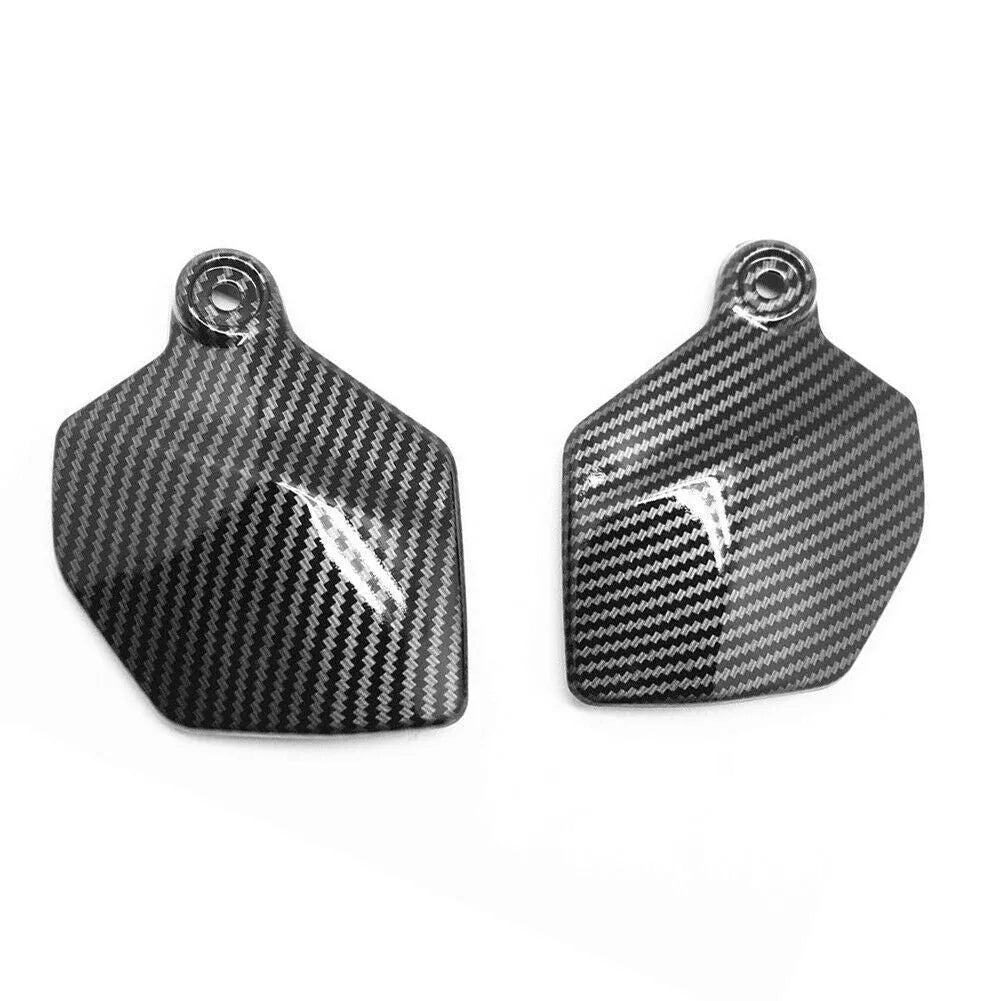 Pair of carbon fibre black ABS fairing covers for Honda CBR1000RR motorcycle side bodywork.