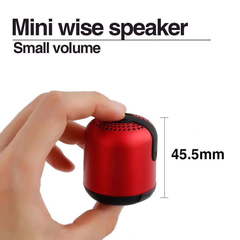 Hieha XQ11 cylindrical metal Bluetooth speaker in black, gold, pink, red, or silver colour.