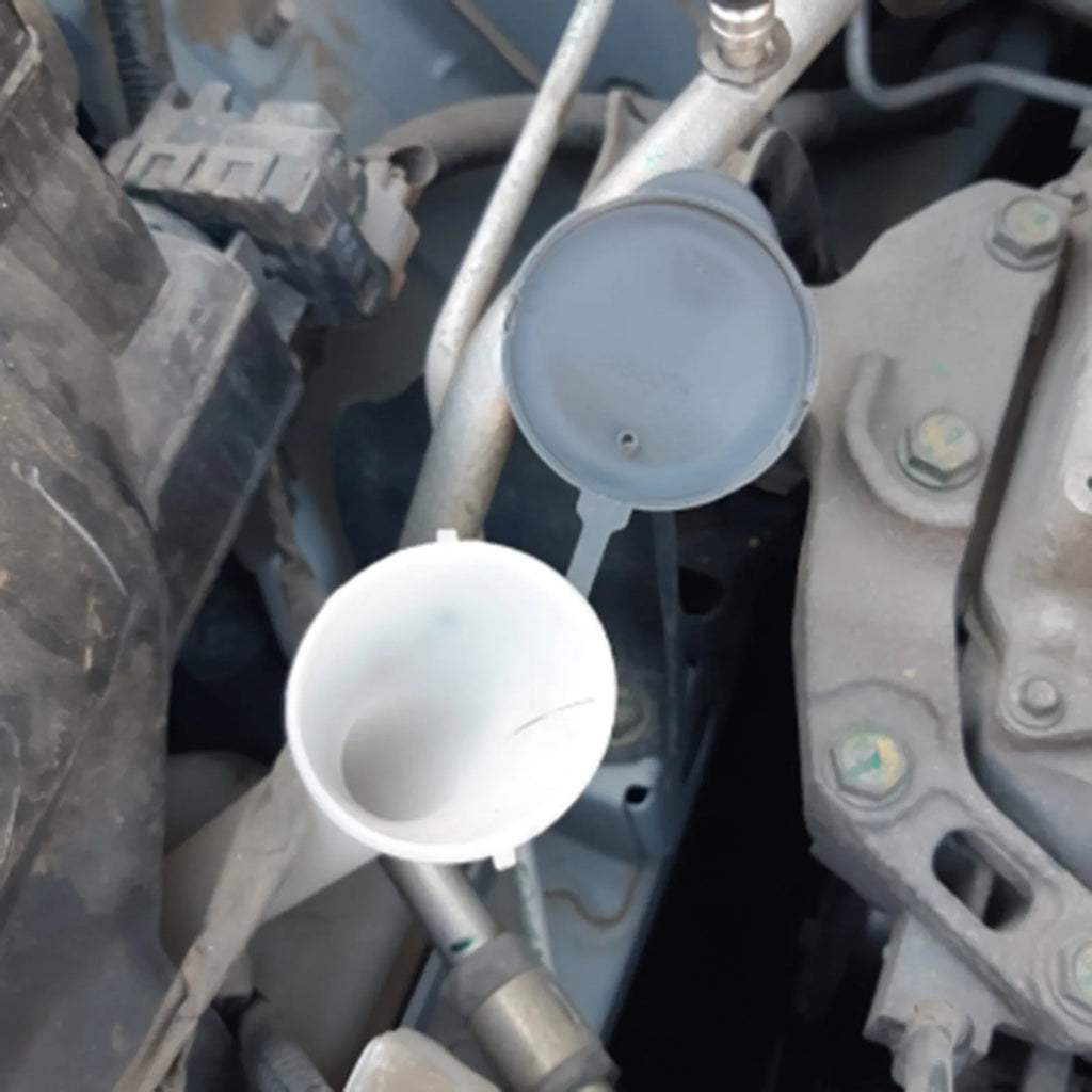 Grey glass kettle cover for Nissan vehicle windscreen washer reservoir replacement part