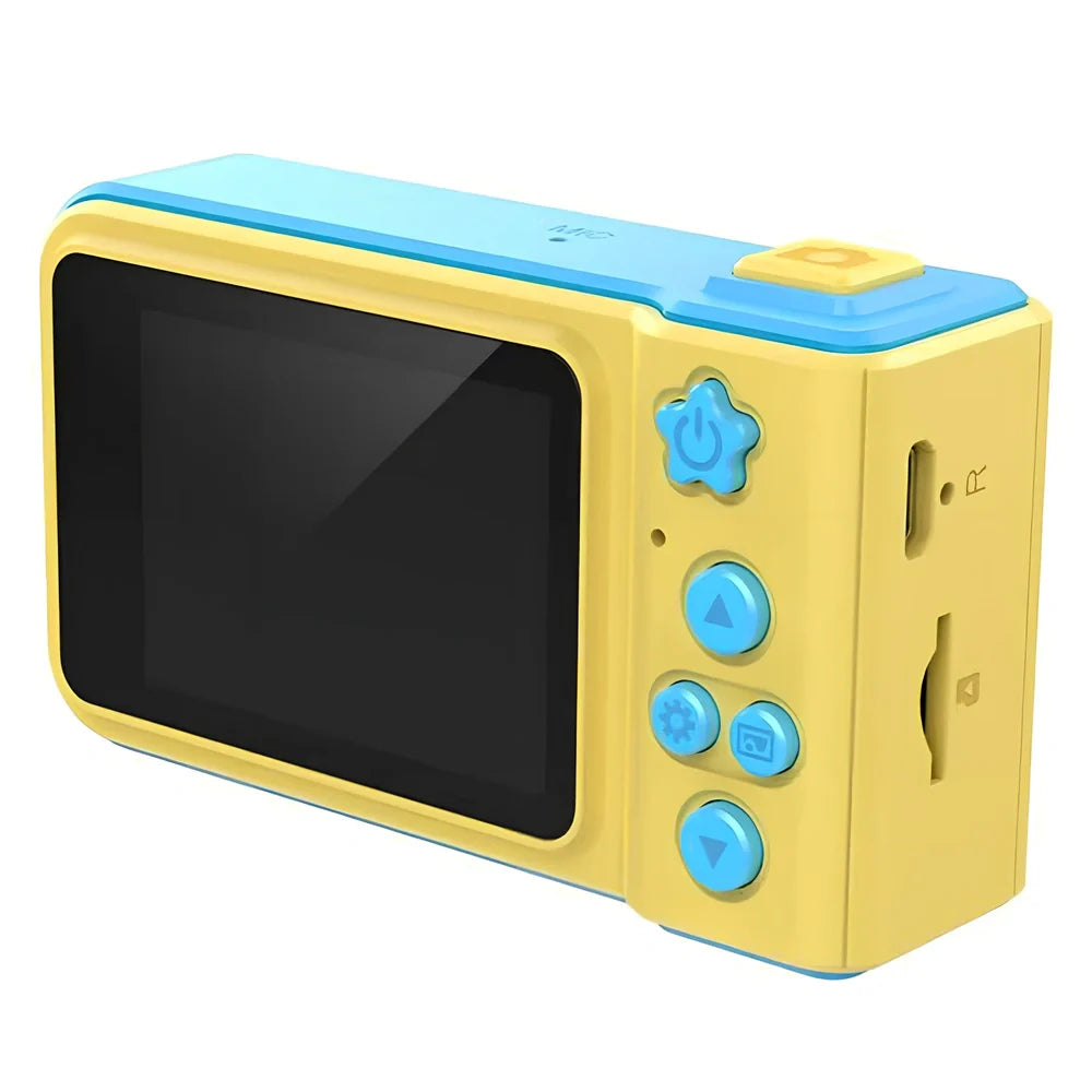 Blue children's digital camera with 2.0-inch display and 1080P resolution for kids' photography