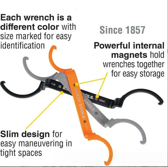Crescent magnetic suction wrench set with three colour-coded tools for medical catheter procedures