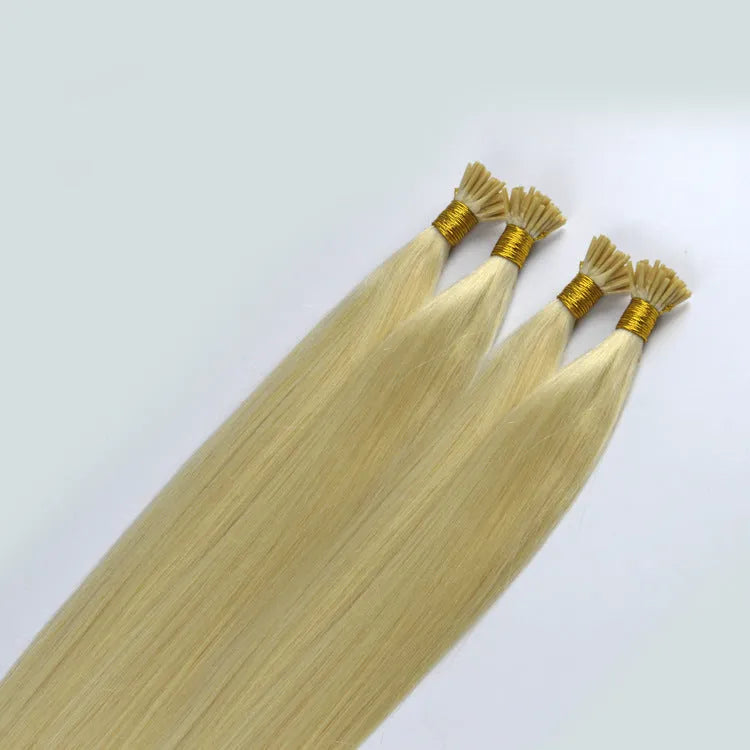 Fashion Straight Real Hair Wig in yellow, long hair tress, available in 30cm to 55cm lengths
