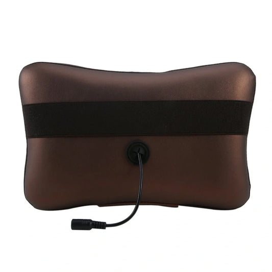 Brown magnet cervical massager pillow with 3D fit design for neck, back, and shoulder relief