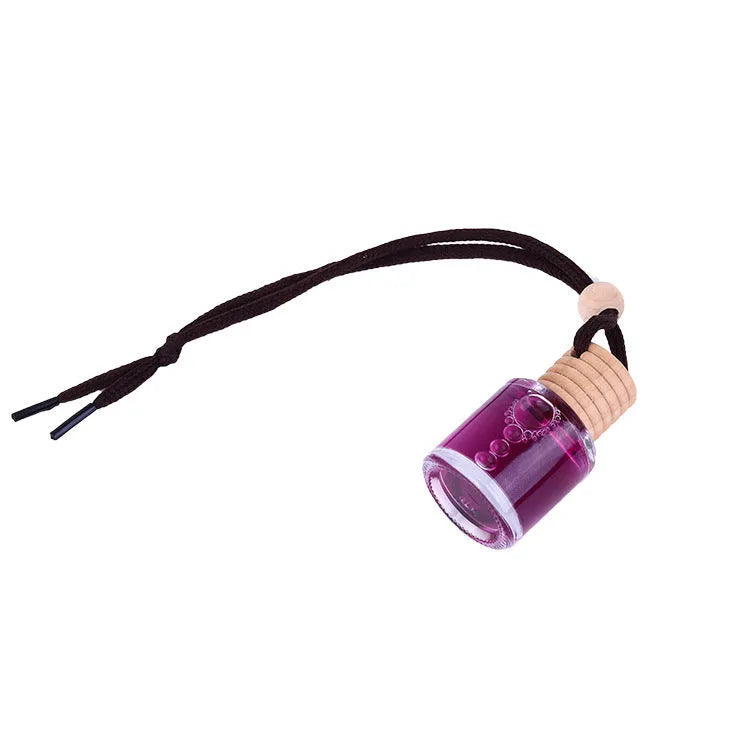 Glass bottle car air freshener hanging ornament with 55g aromatherapy scents