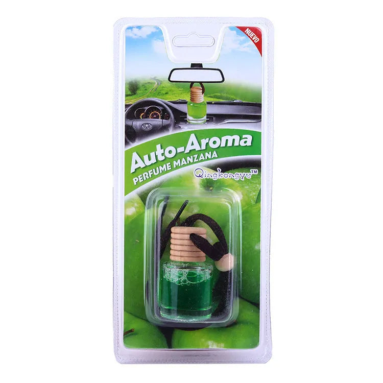 Glass bottle car air freshener hanging ornament with 55g aromatherapy scents