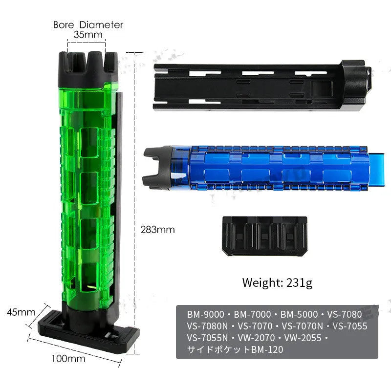 LE0306018 Lure Rod Small Size Insertion Pole Device PC material rod holder in black