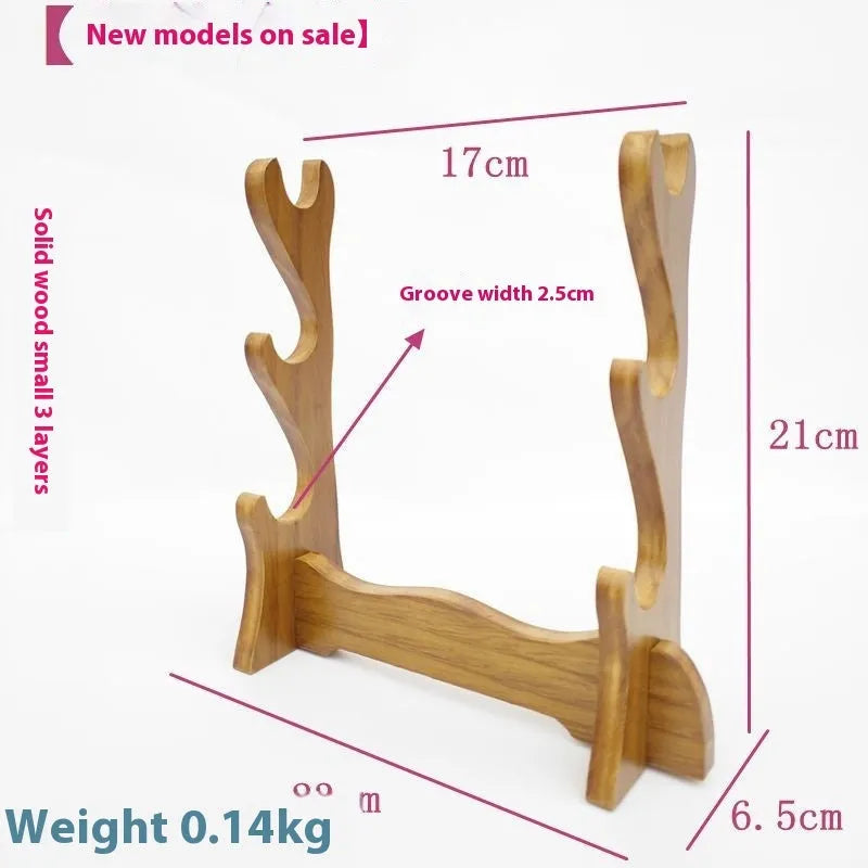 Chinese style wooden multi layer decorative bracket on wall with tiered shelf display