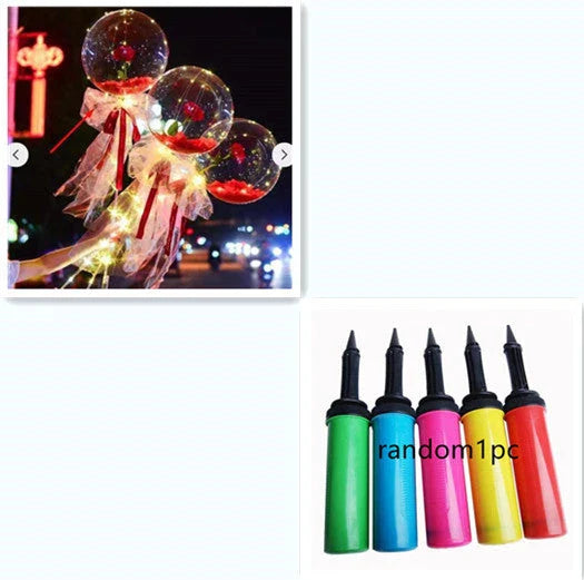 LED luminous balloon rose bouquet in various colors for Valentine's Day decorations