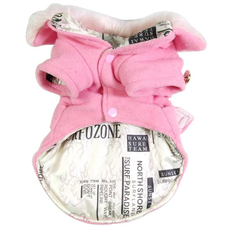 Wool blend dog coat for small breeds in multiple colours