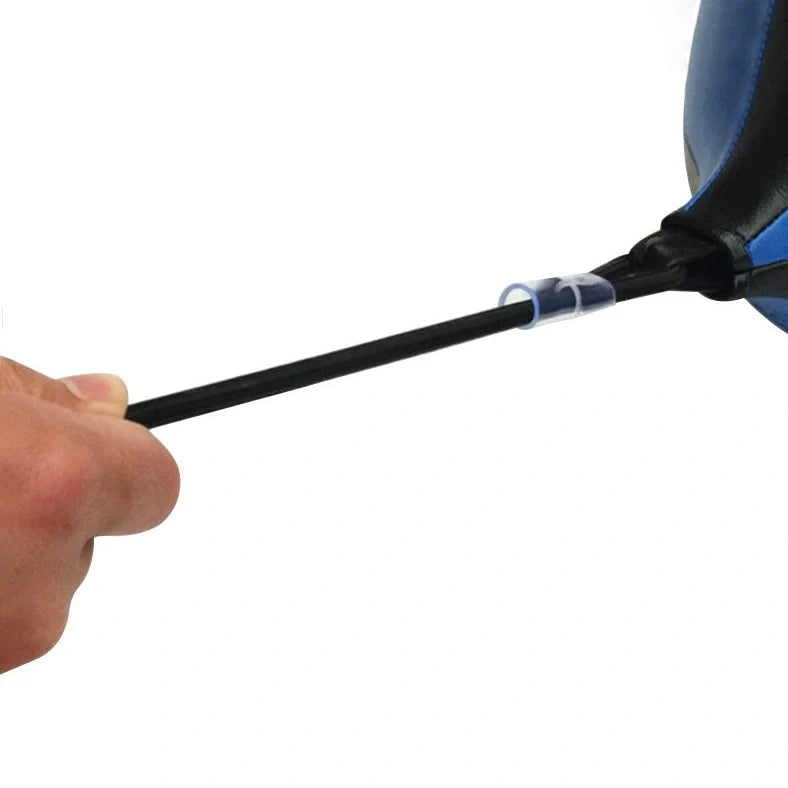 Black boxing speed ball with 40cm length hanging from elastic ropes with inflator and hooks