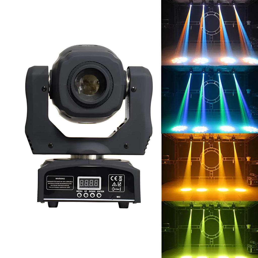 60W LED moving head light with rotating colour beam and pattern shake for KTV and stage use