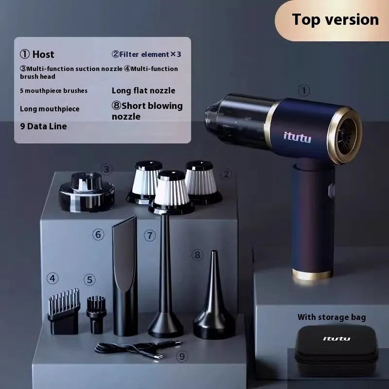 Black Gold Supreme car mounted wireless vacuum cleaner with water absorption and rechargeable 7.5V battery