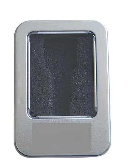 Custom logo USB flash drive in 16GB with tin box, showing branded design on plastic casing