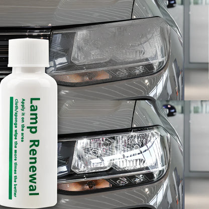20ml automobile headlight repair liquid bottle for oxidation and yellowing restoration, with sanding steps for clear lenses