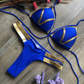 Women's bronzing bikini swimsuit with soft cups and no underwire in a choice of colours and patterns.