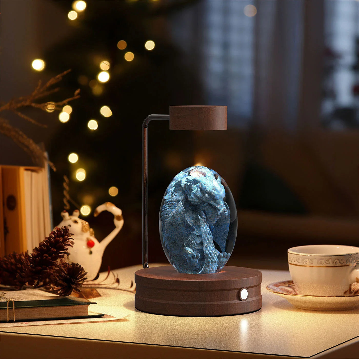 Dazzling crystal ball nightlight with captivating cosmic designs, creating a warm, soothing ambiance in your home