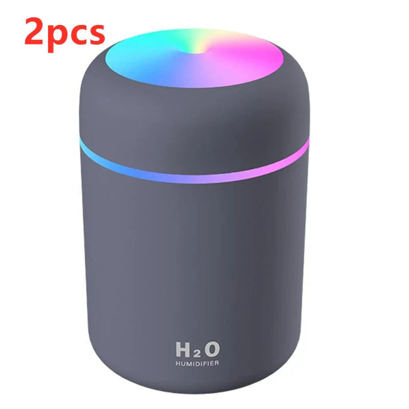 Mini USB Desktop Humidifier with Soothing Mist, Color-Changing Lights, and Quiet Operation