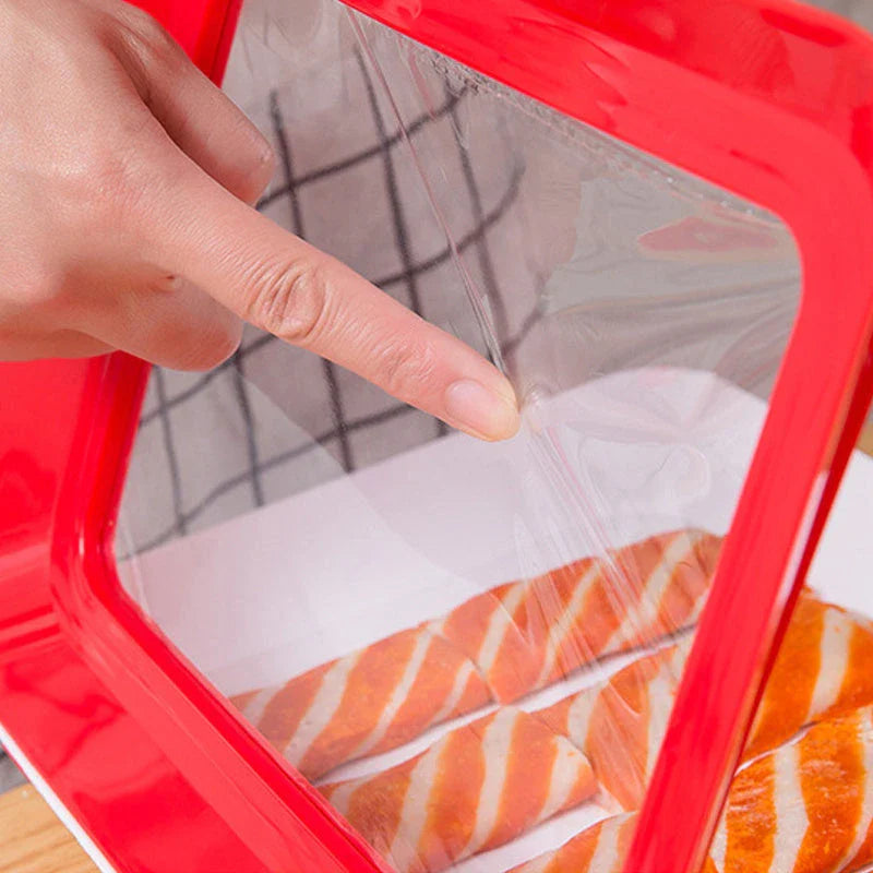 Reusable food storage trays with innovative buckle design to keep meat, fruit, and vegetables fresh in the Kiwi kitchen