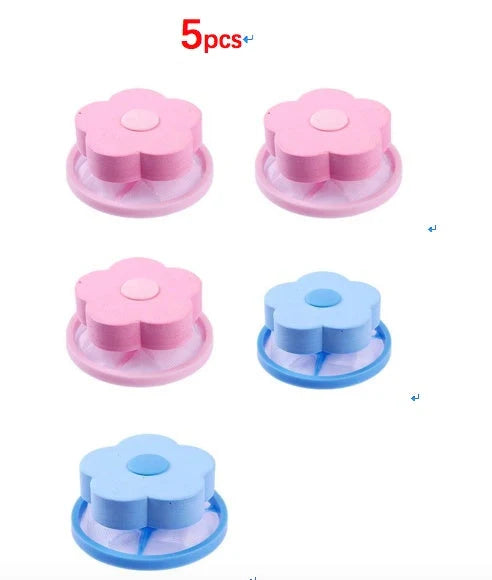 Float Filter for Washing Machine Hair Remover with flower design in various colours