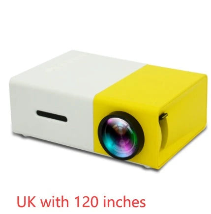 Portable home cinema mini projector with 3D HD LED display, HDMI, USB, and 1080P resolution