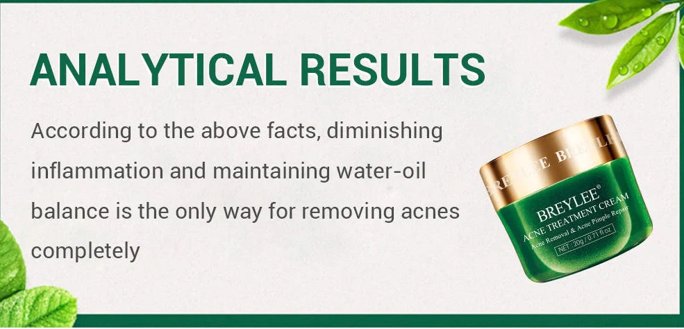 BREYLEE Tea Tree Acne Cream 30g container for acne and scar treatment