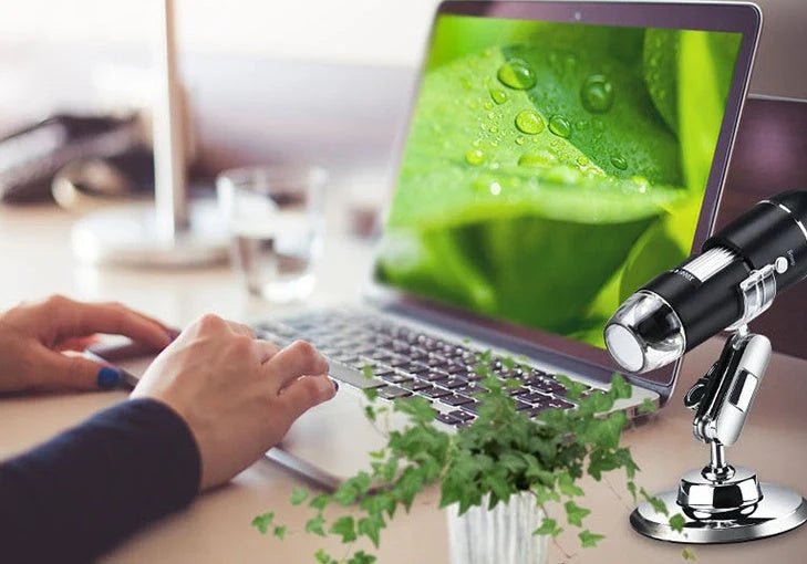 3-in-1 USB Digital Microscope with adjustable magnification and LED lighting