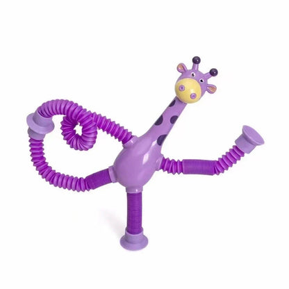 Giraffe Tubes Sensory Toys in various colors for stress relief and sensory play