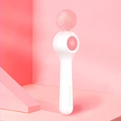 Gravity funny cat stick toy with pink wool ball for cats