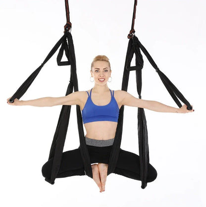 Anti-Gravity Yoga Hammock made of durable nylon fabric, available in a range of vibrant Kiwi-friendly colours