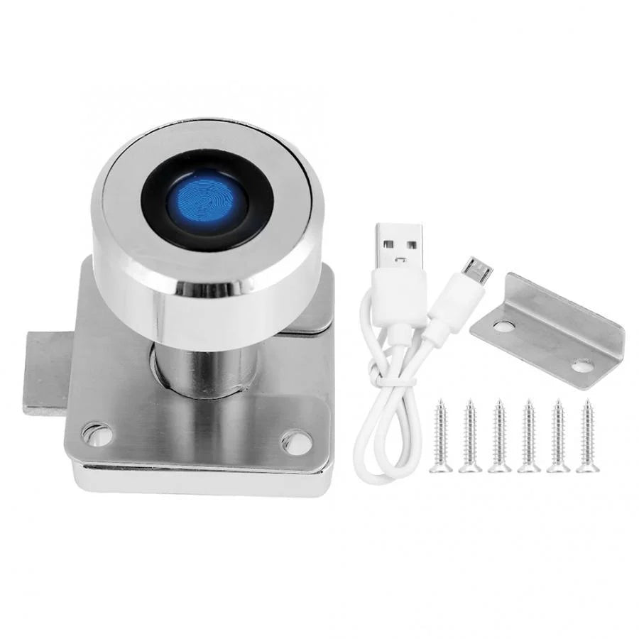 Stainless Steel Fingerprint Drawer Lock with keyless access and 20 fingerprint capacity