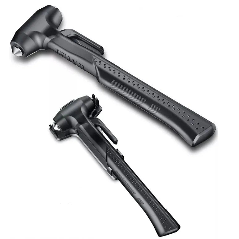 ABS high carbon steel window breaker safety hammer for vehicle emergency escape in black colour