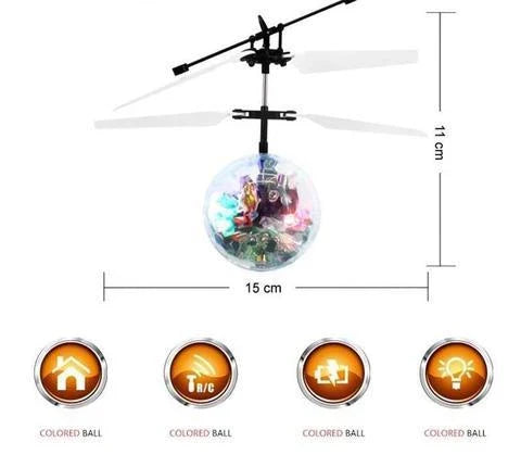 LED Light-Up Floating Ball with infrared motion control and colorful LED lights for hands-free levitation and mesmerizing aerial performances