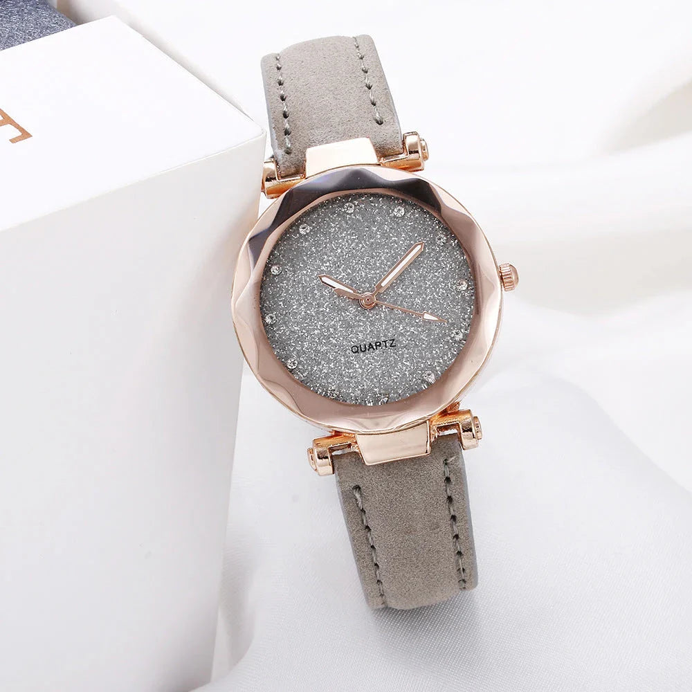 Stylish starry wristwatch with a variety of color options, featuring a sleek design and premium materials.