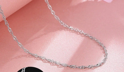 S925 sterling silver necklace with plating in various styles and lengths