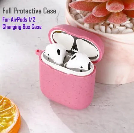 TPU headphone case for wireless earbuds in beige colour, soft protective cover with cutouts