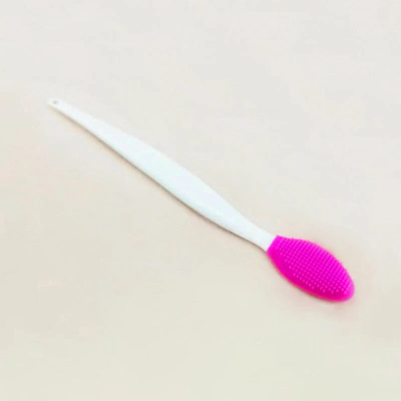 Double-sided silicone blackhead brush with ABS handle in various colors