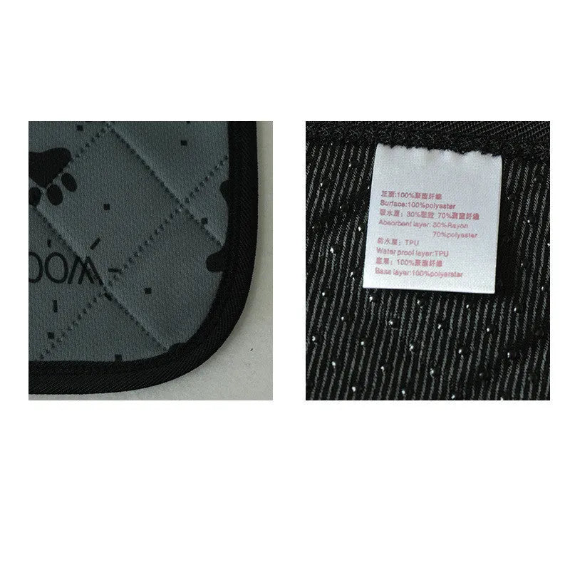 Grey diamond reusable dog diaper pad with waterproof backing and non-slip base