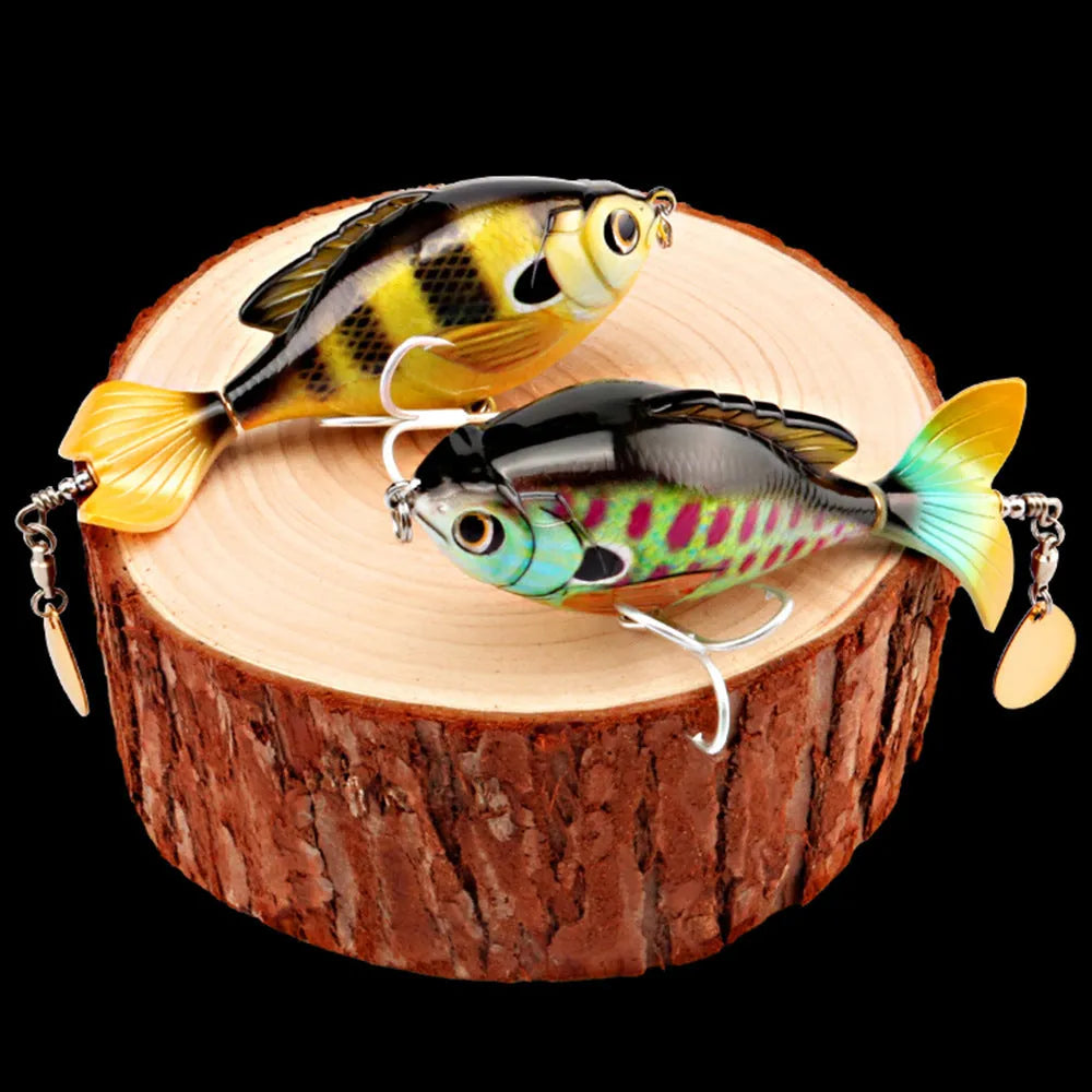 Tractor lure fishing lure 9.5cm bionic hard bait ABS plastic three treble hooks multicolour