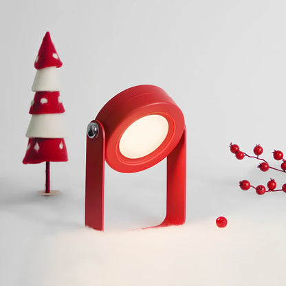 USB rechargeable lantern night light with touch dimming and 360-degree rotation in white finish