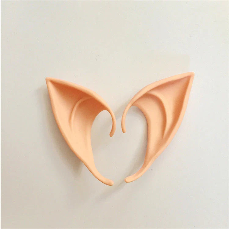 Adjustable latex elf goblin ears for Halloween costumes, safe and non-toxic