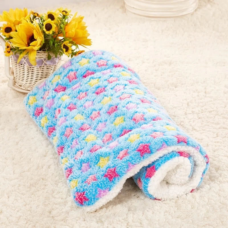 Coral cashmere pet blanket mat in various designs and sizes for ultimate pet comfort