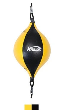 Black boxing speed ball with 40cm length hanging from elastic ropes with inflator and hooks